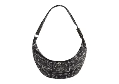 Pre-owned Kith Paisley Hobo Crossbody In Black