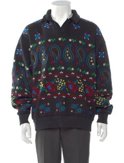 Pre-owned Kith Paisley Print Collar Sweatshirt In Multi