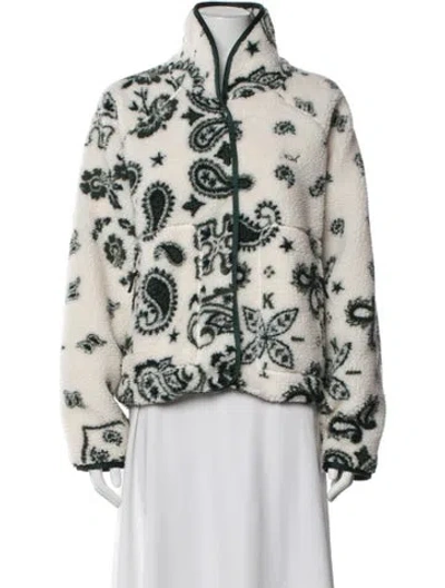 Pre-owned Kith Paisley Print Faux Fur Jacket In Multi