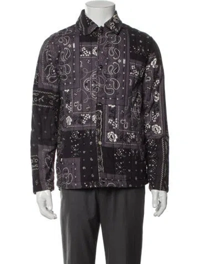 Pre-owned Kith Paisley Print Jacket In Black