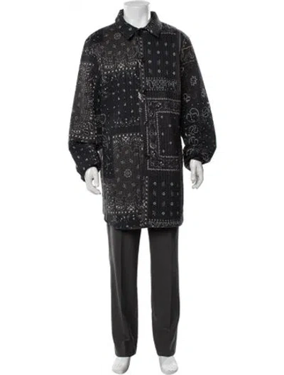Pre-owned Kith Paisley Print Jacket In Gray