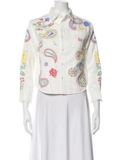 Pre-owned Kith Paisley Print Jacket In White
