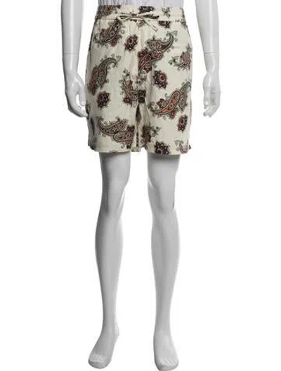Pre-owned Kith Paisley Print Jogger Shorts In Neutral