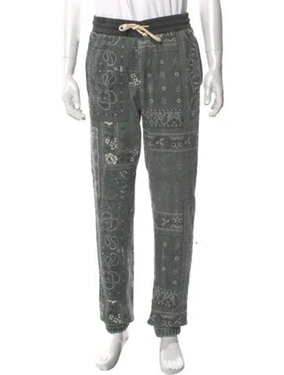 Pre-owned Kith Paisley Print Joggers In Green