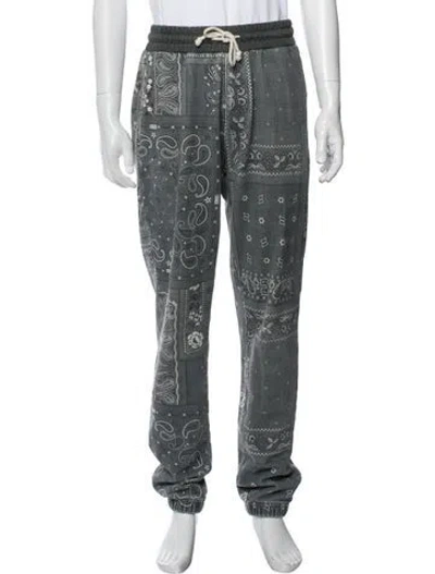 Pre-owned Kith Paisley Print Lounge Bottoms In Green