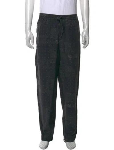 Pre-owned Kith Paisley Print Pants In Grey