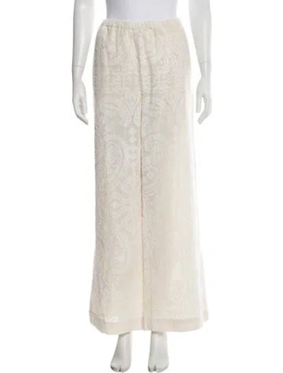 Pre-owned Kith Paisley Print Wide Leg Pants In Neutrals