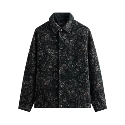 Pre-owned Kith Paisley Tapestry Irvin Coaches Jacket 'equestrian' | Black | Men's Size S