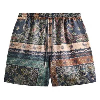 Pre-owned Kith Panelled Bandana Active Short 'stadium' | Green | Men's Size S