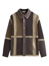 Kith Patchwork Overshirt In Brown
