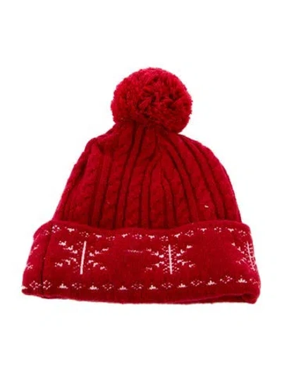 Pre-owned Kith Patterned Beanie In Red