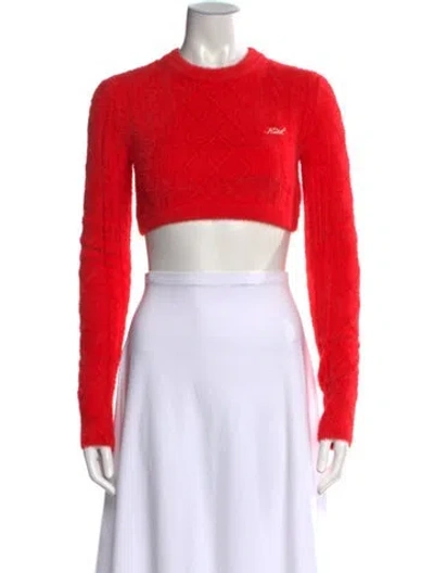 Pre-owned Kith Patterned Crew Neck Sweater In Red