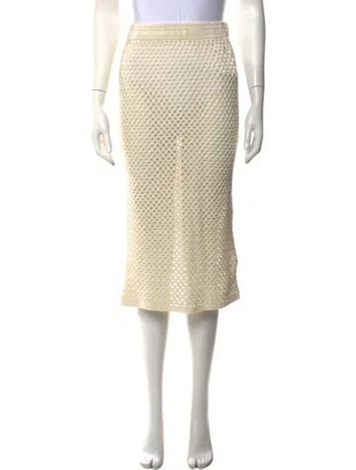 Pre-owned Kith Patterned Midi Length Skirt In Neutrals
