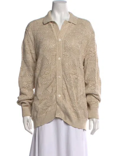Pre-owned Kith Patterned Open Front Sweater In Neutrals
