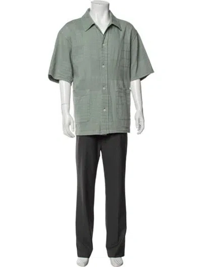 Pre-owned Kith Patterned Short Sleeve Shirt In Green