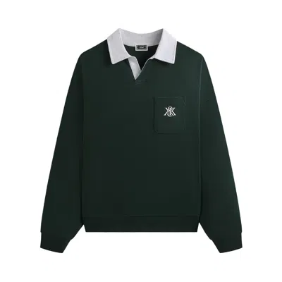 Pre-owned Kith Pegasus Crest Nelson Collared Pullover 'stadium' | Green | Men's Size Xxl