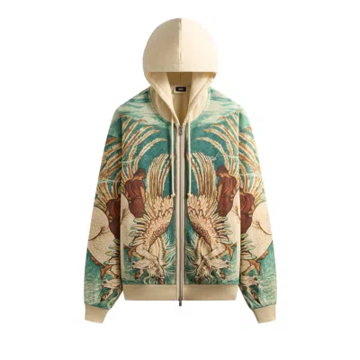 Pre-owned Kith Pegasus Nelson Zip Up Hoodie 'sandrift' | Tan | Men's Size Xxl In Brown