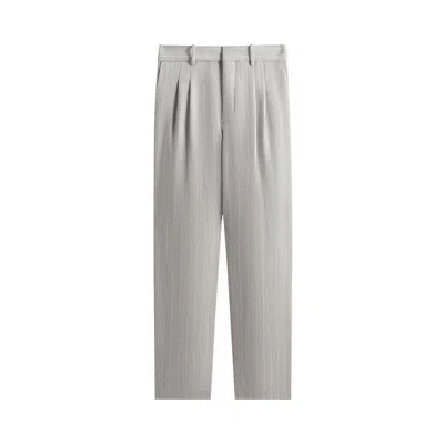 Pre-owned Kith Pinstripe Eli Pleated Trouser 'light Heather Grey' | Men's Size 50 In Gray