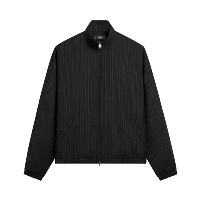 Pre-owned Kith Pinstripe Rui Track Jacket 'black' | Men's Size Xl