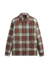 Kith Plaid Collared Overshirt In Multi