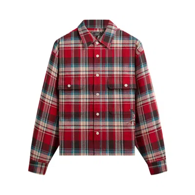 Pre-owned Kith Plaid Henson Button Down Shirt 'might' | Red | Men's Size L
