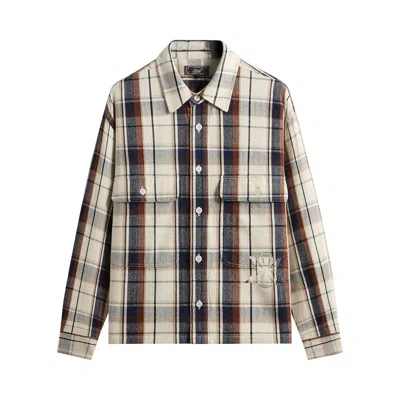 Pre-owned Kith Plaid Henson Buttondown Shirt 'waffle' | Cream | Men's Size Xl