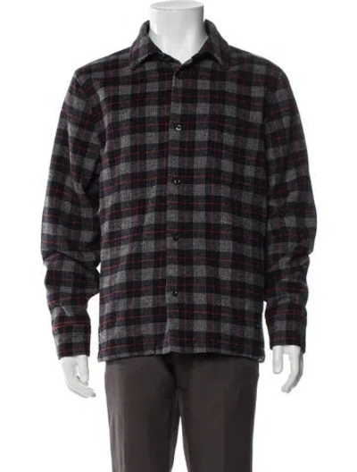 Pre-owned Kith Plaid Print Jacket In Black