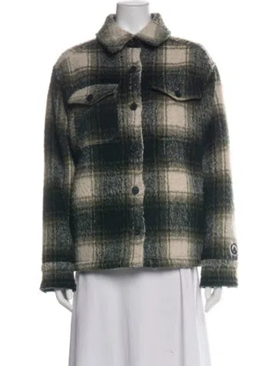 Pre-owned Kith Plaid Print Jacket In Black