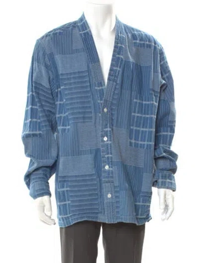 Pre-owned Kith Plaid Print Jacket In Blue