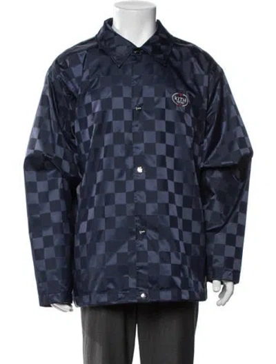 Pre-owned Kith Plaid Print Jacket In Blue