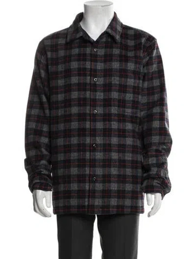 Pre-owned Kith Plaid Print Jacket In Blue