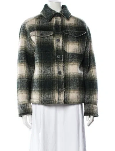 Pre-owned Kith Plaid Print Jacket In Green