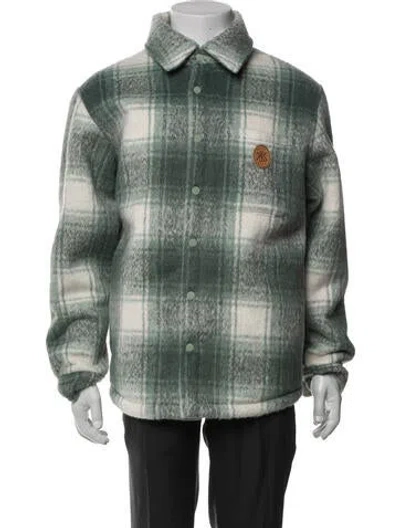 Pre-owned Kith Plaid Print Jacket In Green