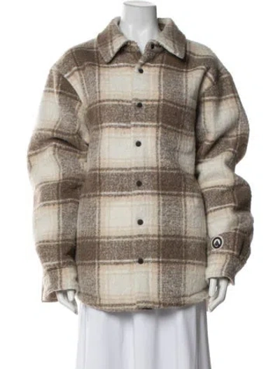 Pre-owned Kith Plaid Print Jacket In Neutral