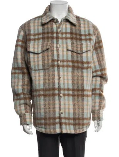 Pre-owned Kith Plaid Print Jacket W/ Tags In Neutral