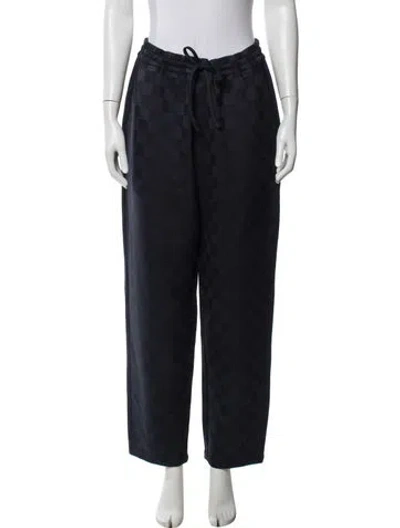 Pre-owned Kith Plaid Print Sweatpants In Blue