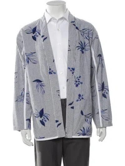 Pre-owned Kith Plaid Print Utility Jacket In Blue