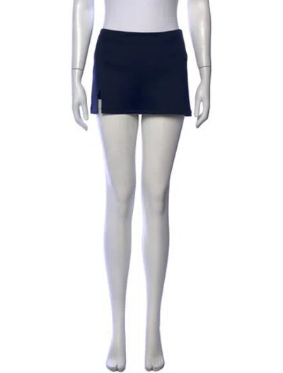 Pre-owned Kith Pleated Accents Mini Skirt In Blue