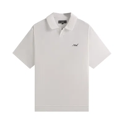Pre-owned Kith Plush Terry Leo Polo 'white' | Men's Size M