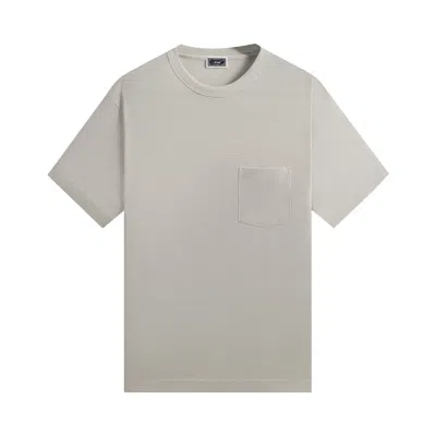Pre-owned Kith Pointelle Mesh Leonard Pocket Tee 'concrete' | Grey | Men's Size Xs In Gray