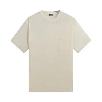 Pre-owned Kith Pointelle Mesh Leonard Pocket Tee 'sandrift' | Cream | Men's Size M In White