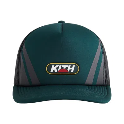 Pre-owned Kith Poly Foam Nolan Trucker Hat 'stadium' | Green | Men's Size Onesize