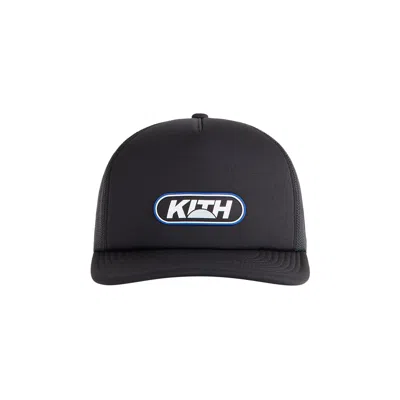 Pre-owned Kith Poly Foam Nolan Trucker Hat With Rubber Patch 'black' | Men's Size Onesize