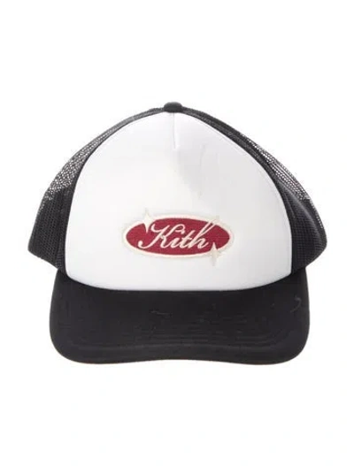 Pre-owned Kith Polyester Black And White Baseball Cap In Black/white