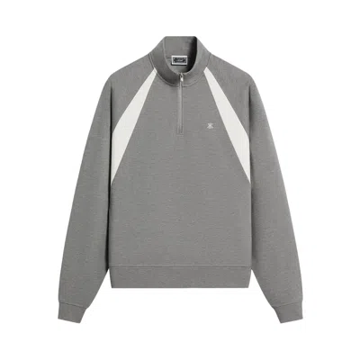 Pre-owned Kith Ponte Novak Quarter Zip 'medium Heather Grey' | Men's Size S
