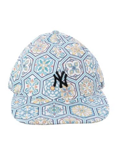 Pre-owned Kith Printed Baseball Hat W/tags In Blue