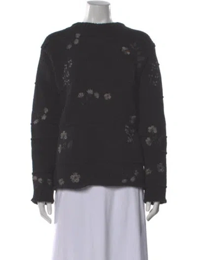 Pre-owned Kith Printed Crew Neck Sweater In Gray