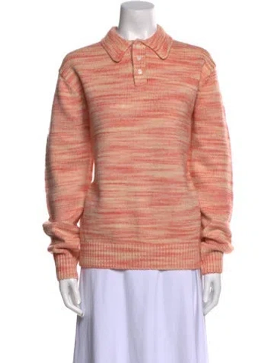 Pre-owned Kith Printed Crew Neck Sweater In Pink