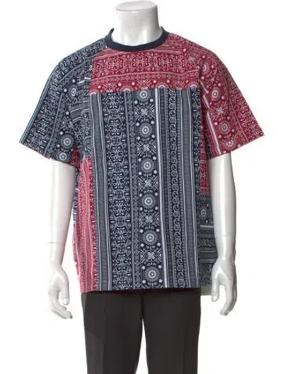 Pre-owned Kith Printed Crew Neck T-shirt In Blue