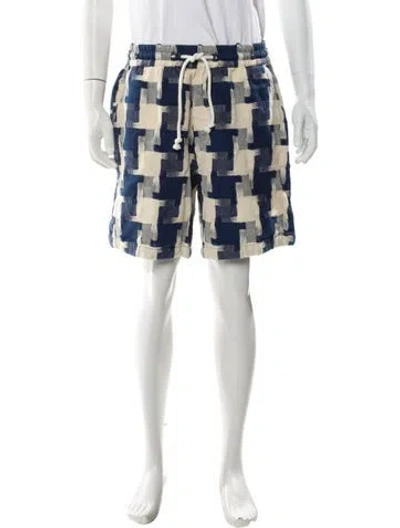 Pre-owned Kith Printed Jogger Shorts In Blue